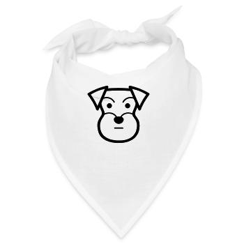 Schnauzer - Bandana - Weiß - Vorne
