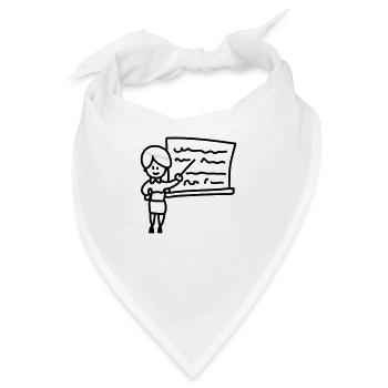 Lehrerin - Line - Bandana - Weiß - Vorne
