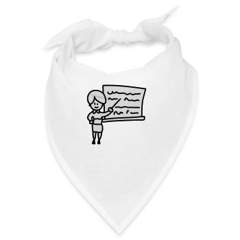 Lehrerin - Bandana - Weiß - Vorne
