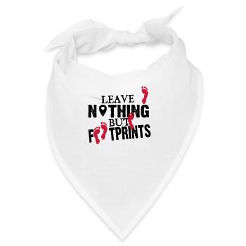 Geocaching: leave nothing but footprints - Bandana - Weiß - Vorne