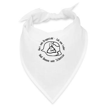 Nazis Sind... - Bandana - Weiß - Vorne