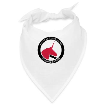 Antifaschistische Einhorn-Aktion - Bandana - Weiß - Vorne