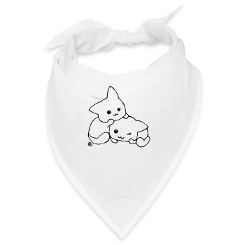 Katzenliebe - Bandana - Weiß - Vorne