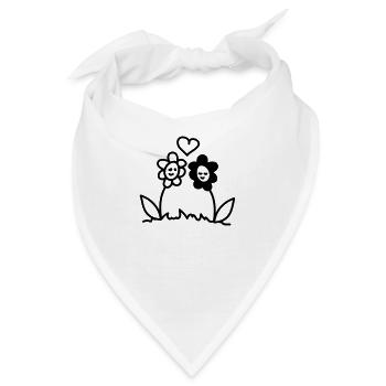Flowers in Love - Line - Bandana - Weiß - Vorne