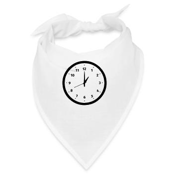 Uhr - Bandana - Weiß - Vorne