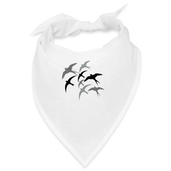 Schwalben Richtung Süden - Bandana - Weiß - Vorne