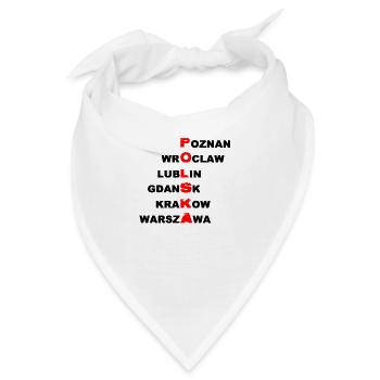 Polen - Polska - Bandana - Weiß - Vorne