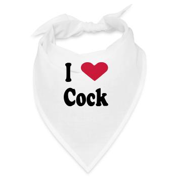 i love cock - Bandana - Weiß - Vorne