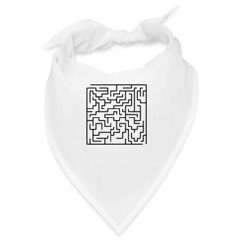 maze / labyrinth - Bandana - Weiß - Vorne
