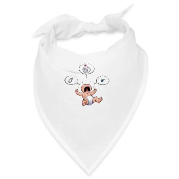 CD - Baby Kreisch Flasche Windel Schnuller Essen - - Bandana - Weiß - Vorne