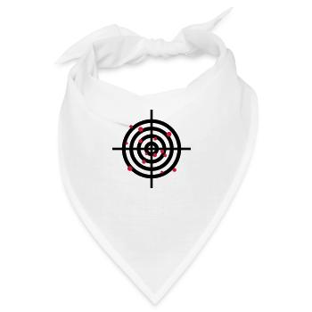 zielscheibe_mit_einschussloechern_2c - Bandana - Weiß - Vorne