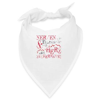 257 Herz Zuckerwatte - Bandana - Weiß - Vorne