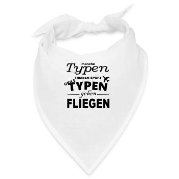 mann fliegen - Bandana - Weiß - Vorne