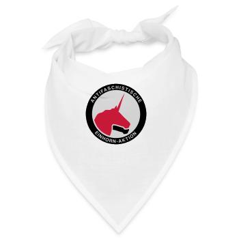 Antifaschistische Einhorn-Aktion - Bandana - Weiß - Vorne