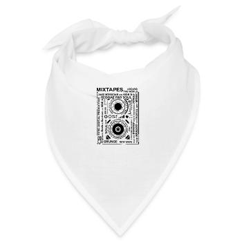 Genres of a Mixtape - Fontart Musikkassette - Bandana - Weiß - Vorne