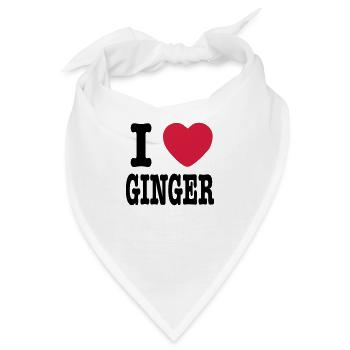Ich liebe Ingwer - Bandana - Weiß - Vorne