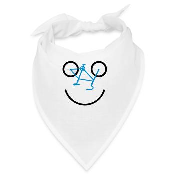 bicycle smiley - Bandana - Weiß - Vorne
