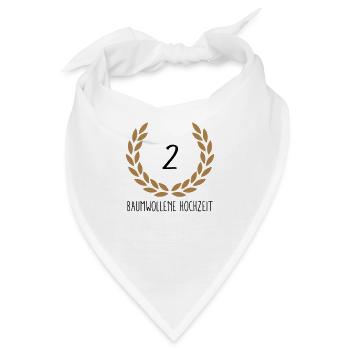 Hochzeitstag 2 - Bandana - Weiß - Vorne