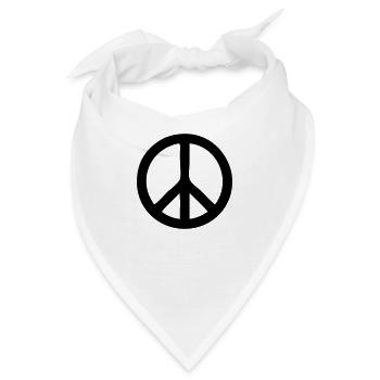 peace - Bandana - Weiß - Vorne