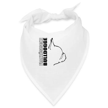 FRANZÖSISCHE BULLDOGGE Profil Wilsigns - Bandana - Weiß - Vorne