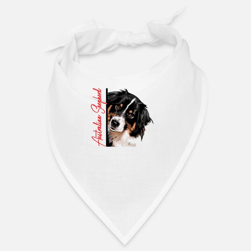 AUSTRALIAN SHEPHERD DA Wilsigns Hundemotiv Aussie - Bandana - Weiß
