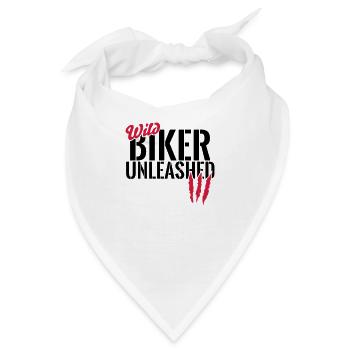 Wilder Biker entfesselt - Bandana - Weiß - Vorne