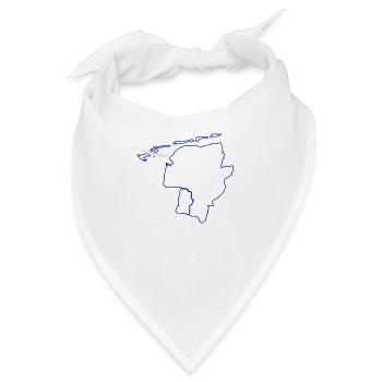 Umriss Ostfrieslands - Bandana - Weiß - Vorne