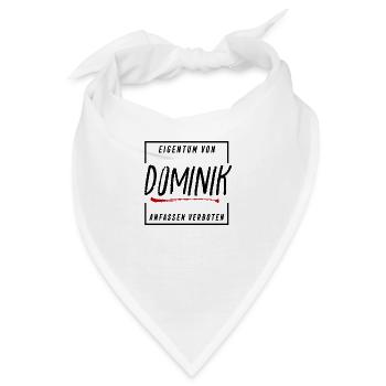 Eigentum von Dominik - Bandana - Weiß - Vorne
