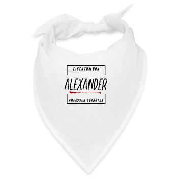 Eigentum von Alexander - Bandana - Weiß - Vorne