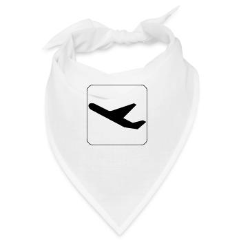 Symbol Abflug - Start - Departure - Bandana - Weiß - Vorne