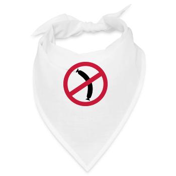 Wurst - Vegetarier - Bandana - Weiß - Vorne