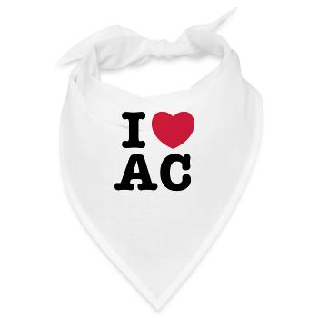 i heart ac - Bandana - Weiß - Vorne