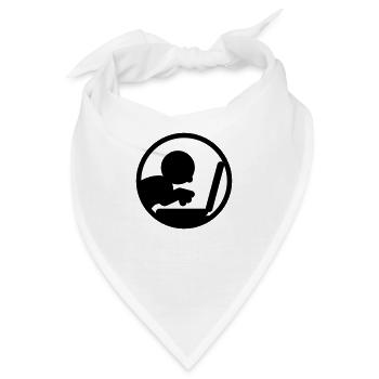 Computerfreak (Icon) - Bandana - Weiß - Vorne