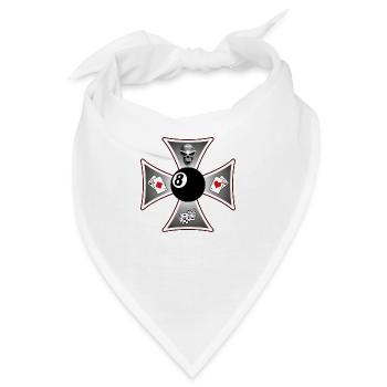 biker cross - Bandana - Weiß - Vorne