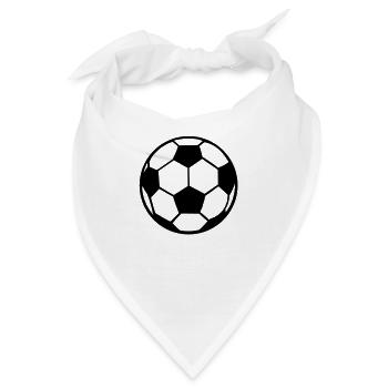 Fußball S - Bandana - Weiß - Vorne
