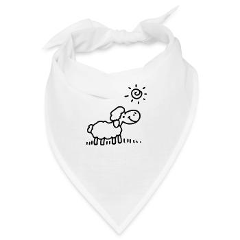 Schäfchen Sonne - line - Bandana - Weiß - Vorne