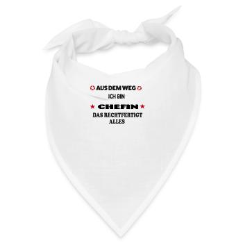Chefin - Bandana - Weiß - Vorne