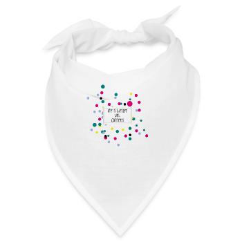 Konfetti - Bandana - Weiß - Vorne