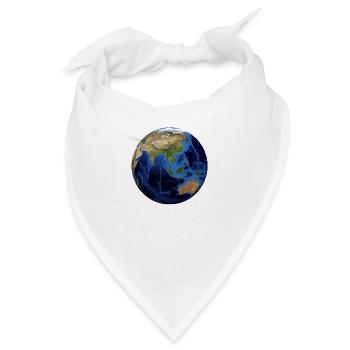 Der Erdball - Bandana - Weiß - Vorne