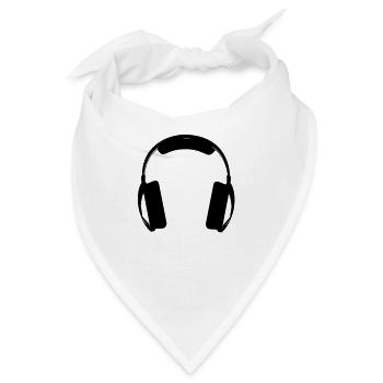 headphones - Bandana - Weiß - Vorne