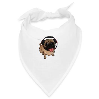 Gamer-Welpe - Bandana - Weiß - Vorne