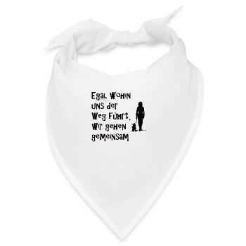 Hund und Frauchen - Bandana - Weiß - Vorne