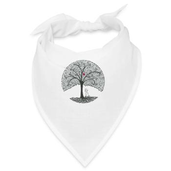 Der Apfel und die kleine Ratte auf dem Feld - Bandana - Weiß - Vorne