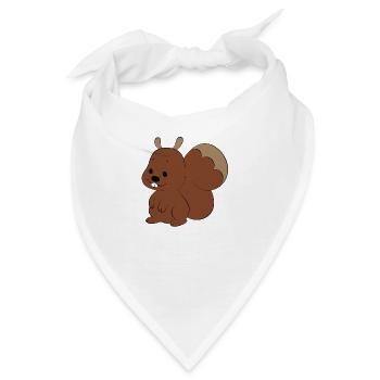 Hörnchen - Bandana - Weiß - Vorne