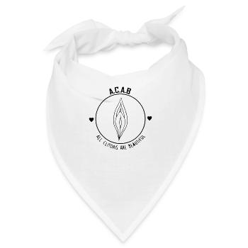 acab-allclitorisarebeauti - Bandana - Weiß - Vorne