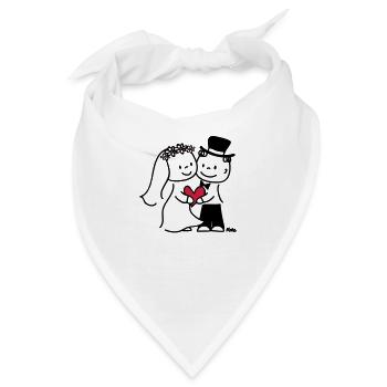 Brautpaar (c) - Bandana - Weiß - Vorne