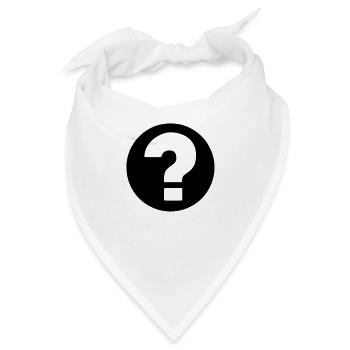 fragezeichen - Bandana - Weiß - Vorne