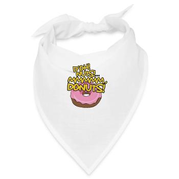 D'OH NUTS (Donuts) - Bandana - Weiß - Vorne