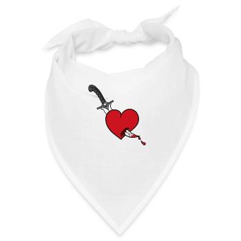 Heart knife de - Bandana - Weiß - Vorne