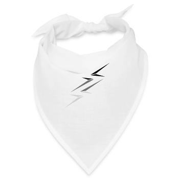 striche stromschlag gefahr schild blitz symbol kab - Bandana - Weiß - Vorne